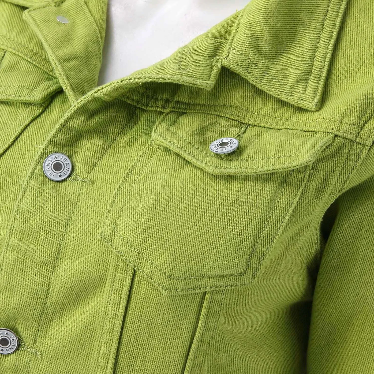 2023 Women Denim Jackets Oversize Long Sleeve Basic Button Down Jean Jacket with Pockets Fashion Trendy Petite Cropped Coats
