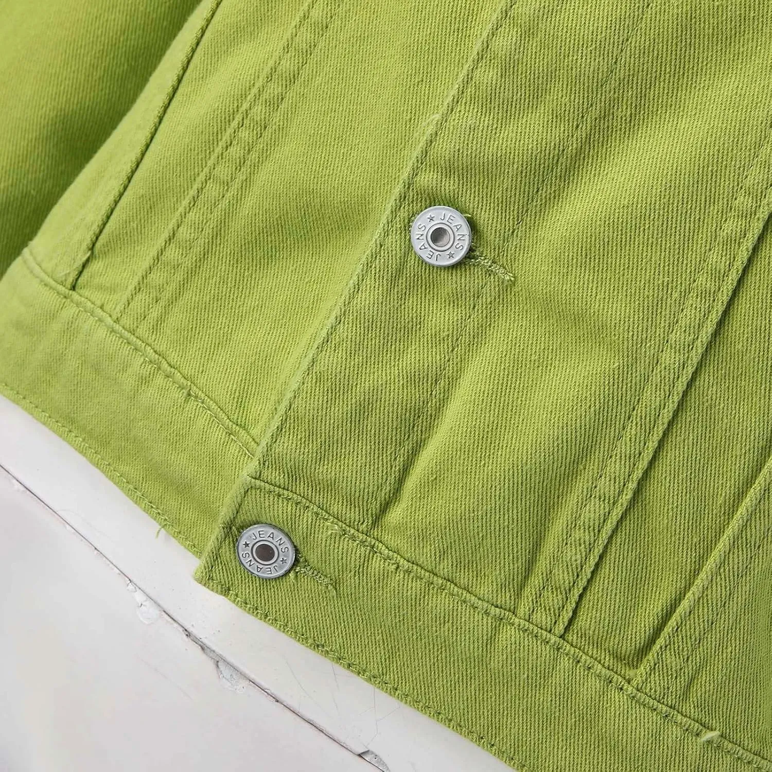 2023 Women Denim Jackets Oversize Long Sleeve Basic Button Down Jean Jacket with Pockets Fashion Trendy Petite Cropped Coats