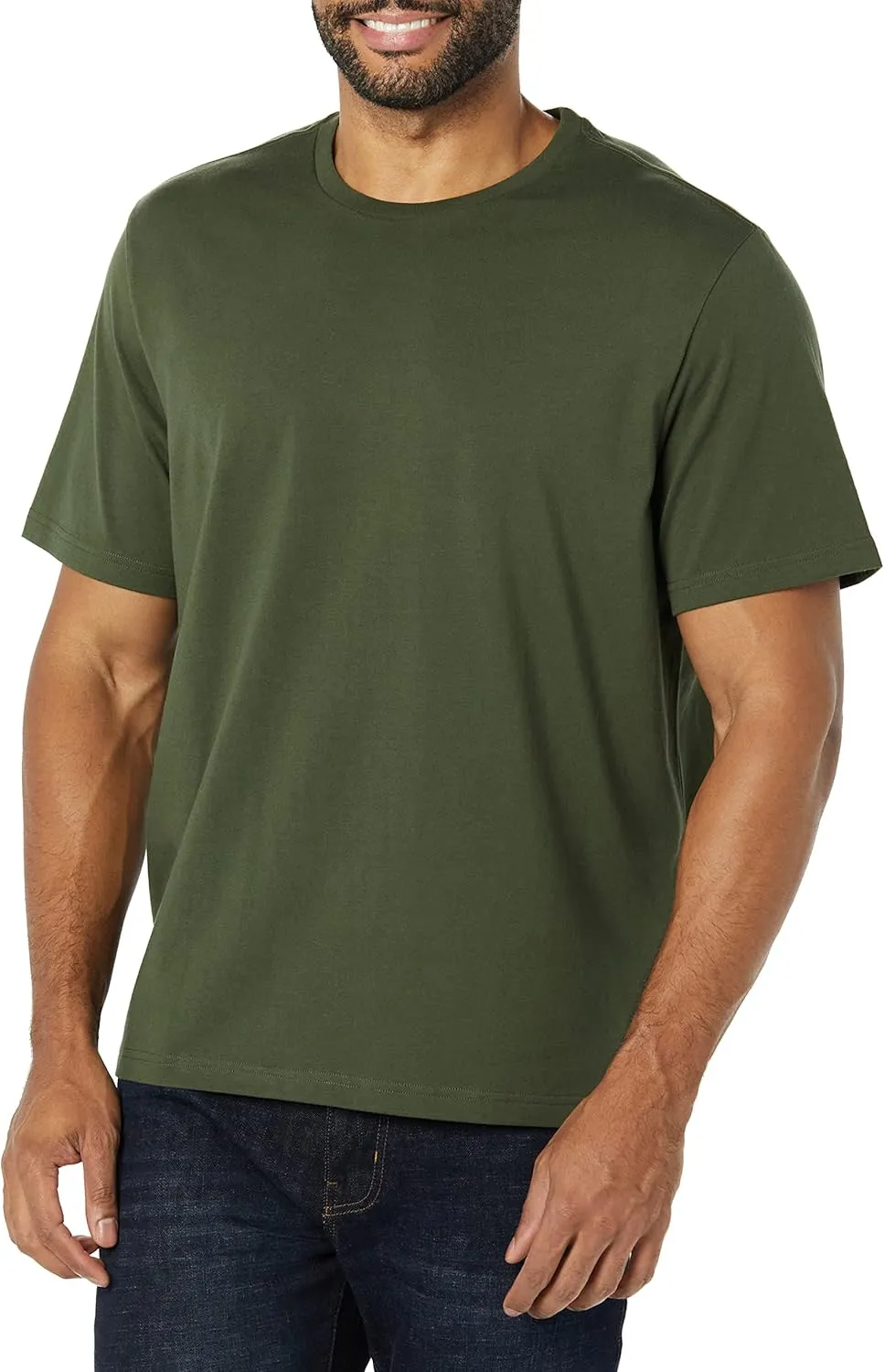 Amazon Essentials Men's Cotton Regular-Fit Short-Sleeve Crewneck T-Shirt, Pack of 2