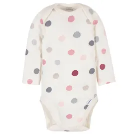 Baby Girls Polka Dots Long Sleeve Onesies® Bodysuit