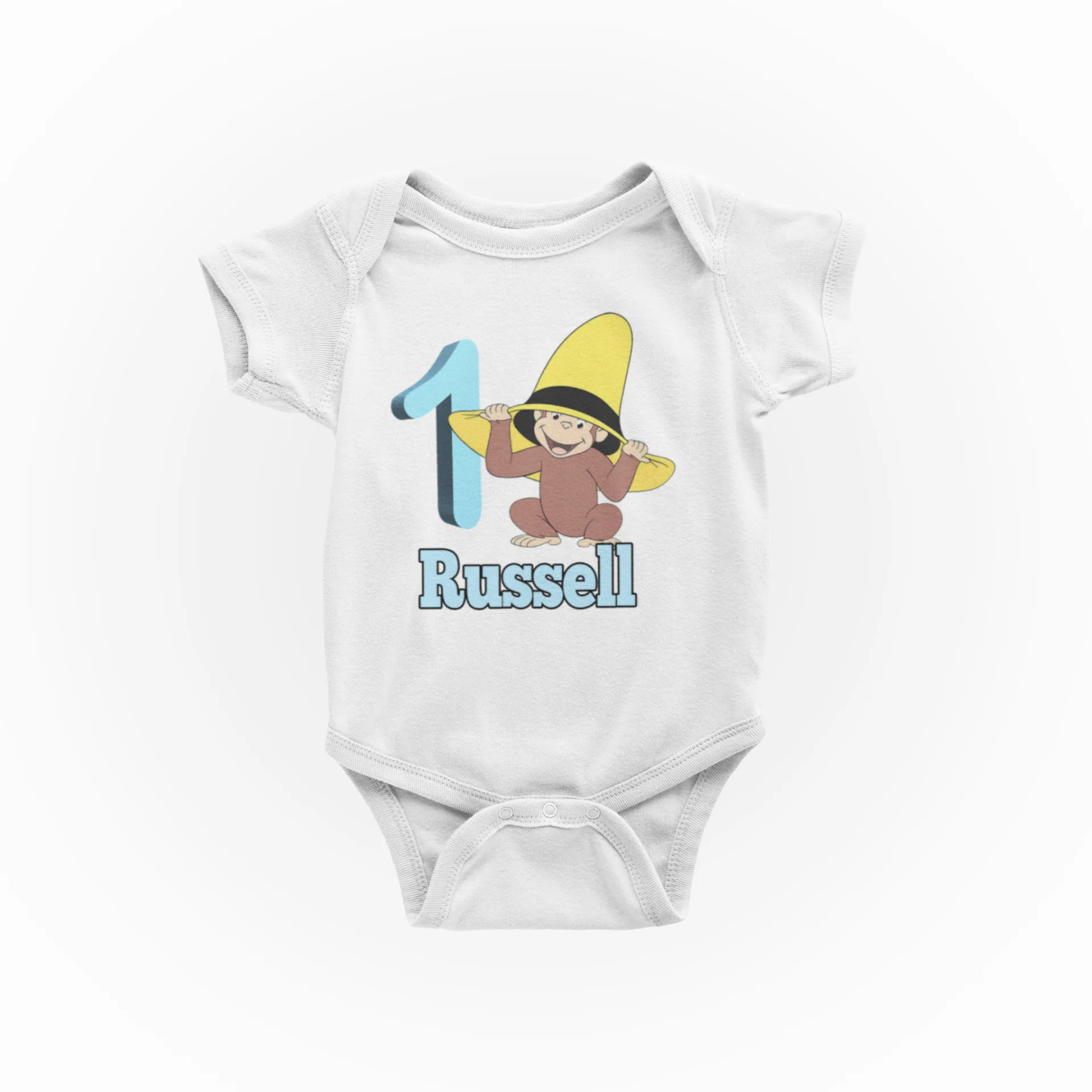 Curious George onesie  Curious George first birthday onesie