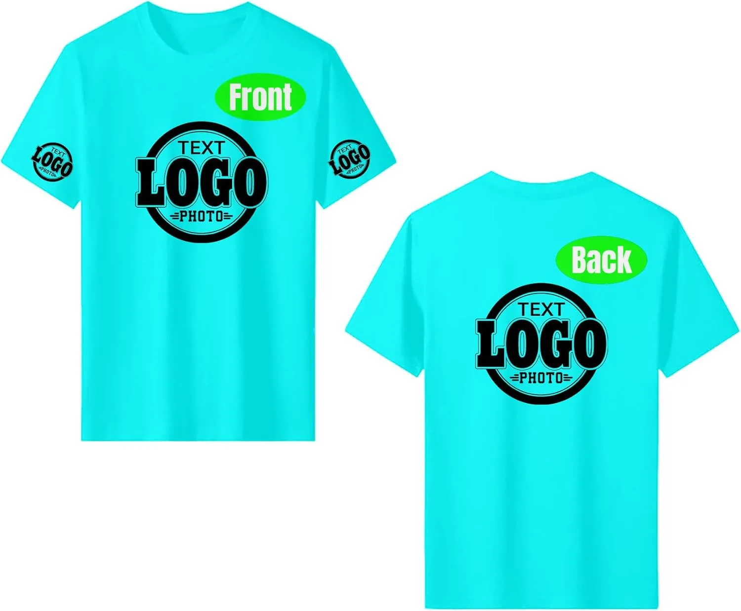 Custom T Shirts with YourText Logo Photo Personalized T Shirts Custom Shirt Design Your Own Custom Tee Shirt