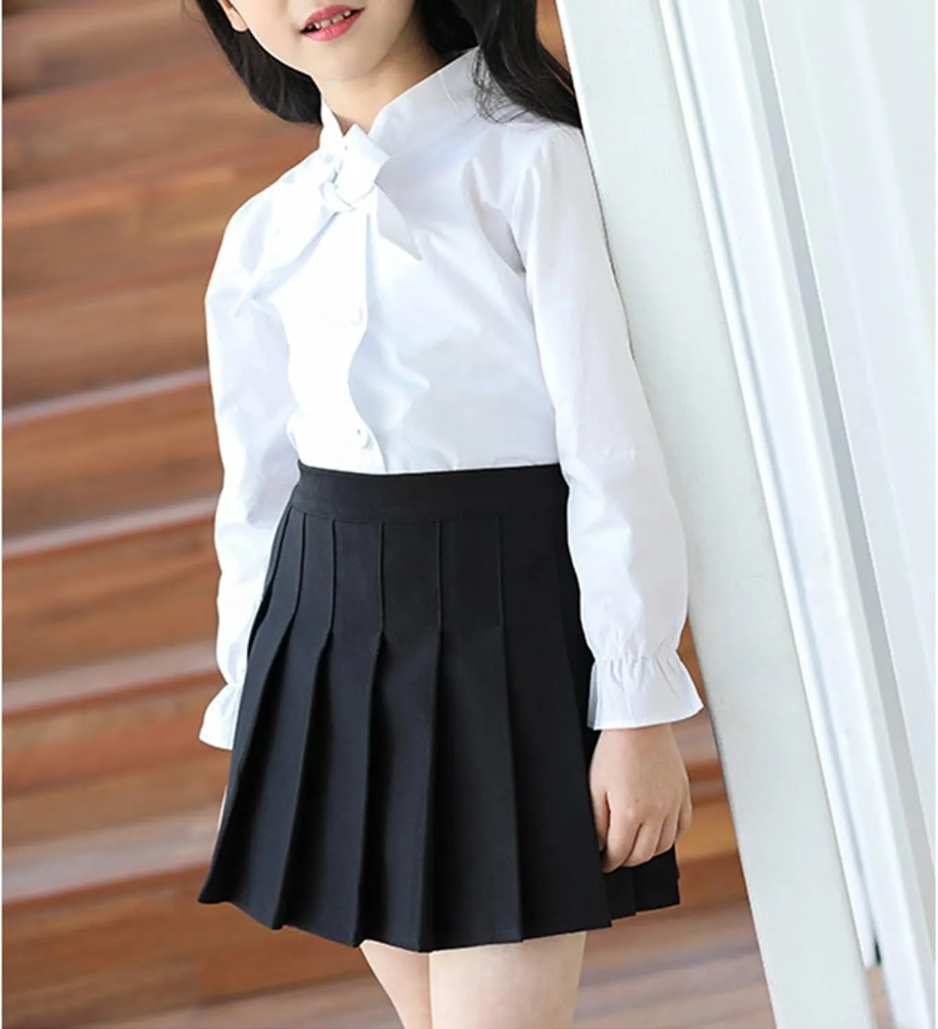 DOOVID Pleated Skirts High Waist Mini Short Skirts School Uniform Girls Tennis Skirt