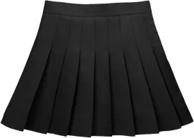DOOVID Pleated Skirts High Waist Mini Short Skirts School Uniform Girls Tennis Skirt