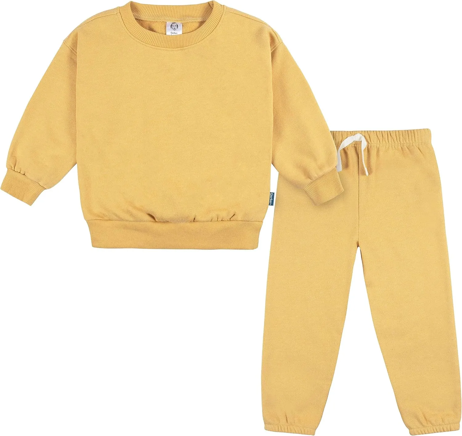 Gerber Baby Girls' Toddler 2-piece Fleece Sweatshirt and Jogger Set