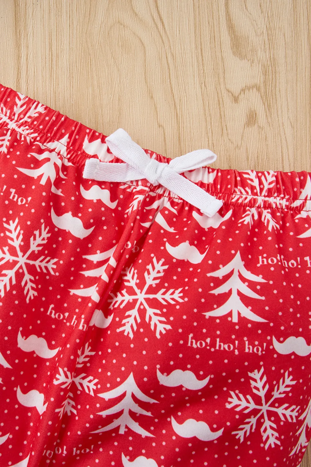 Girls Christmas Pattern Top and Pants Set