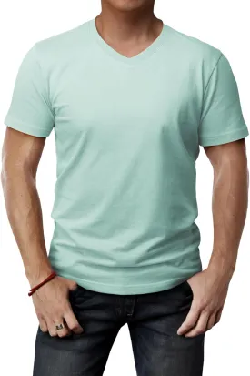 H2H Mens Casual Slim Fit Short Sleeve T-Shirts Soft Lightweight V-Neck/Crew-Neck Size XS to 3XL