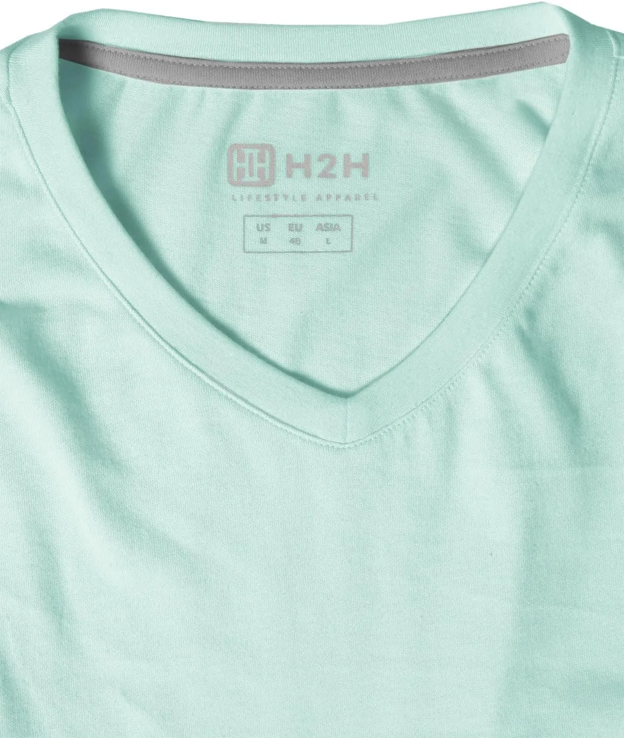H2H Mens Casual Slim Fit Short Sleeve T-Shirts Soft Lightweight V-Neck/Crew-Neck Size XS to 3XL