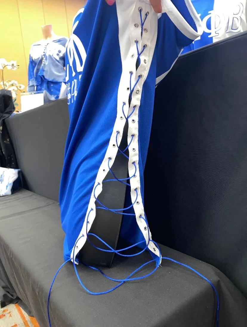 Handmade Zeta Phi Beta Z-Phi 1920 Glitter White Royal Lace or No Lace Jersey Top