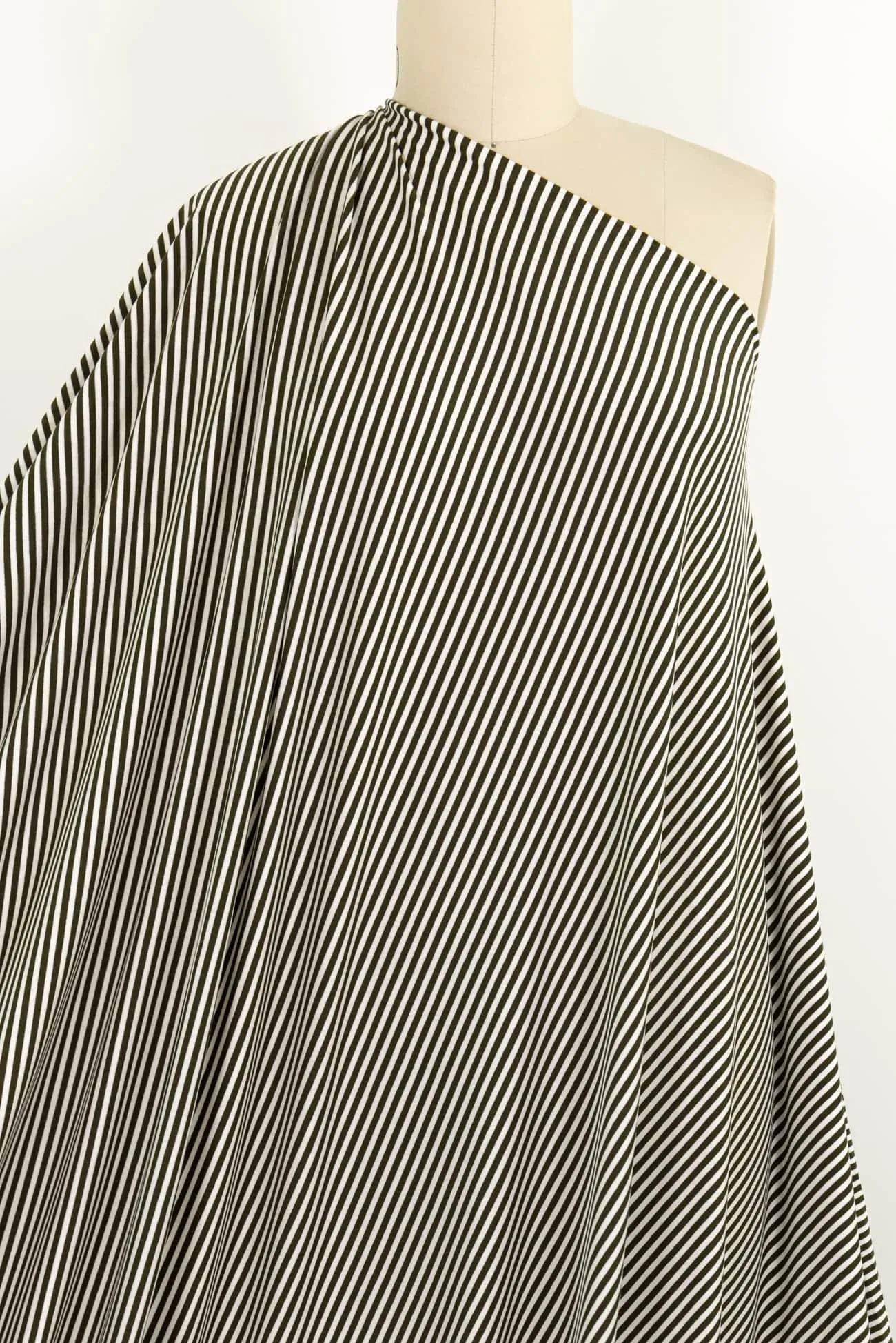 Ivory And Olive Stripes USA Knit