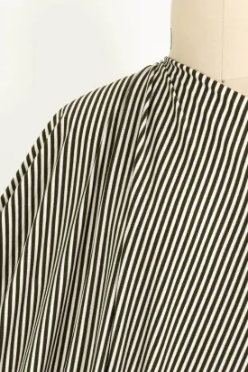 Ivory And Olive Stripes USA Knit