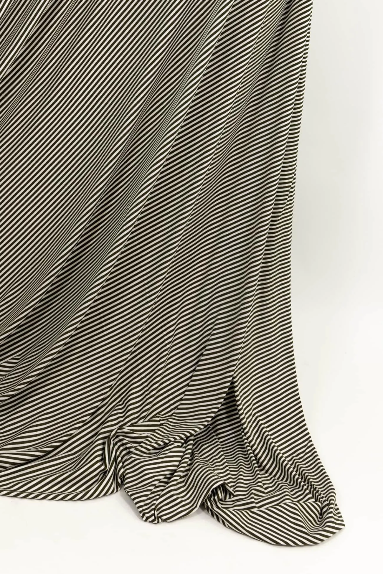 Ivory And Olive Stripes USA Knit