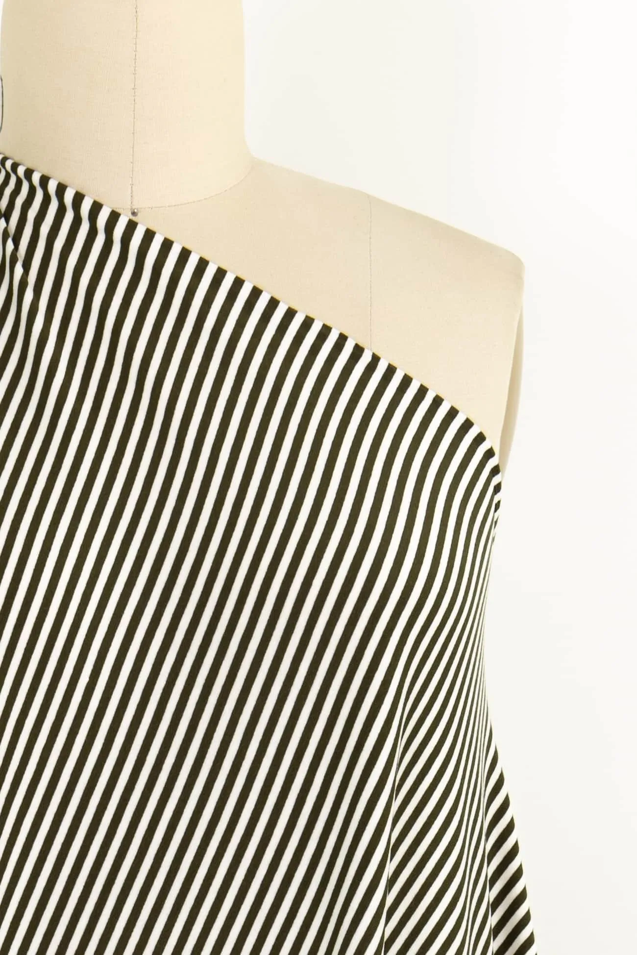 Ivory And Olive Stripes USA Knit