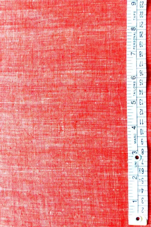 Moralfibre Fabric Is 100% Cotton Organic Handspun Handwoven, Red Natural  Yarn Dyed Fabric