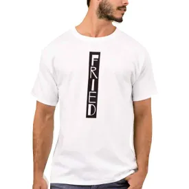 Nutcase Designer Round Neck Men's T-Shirt Wrinkle-Free Poly Cotton Tees - Fried Black