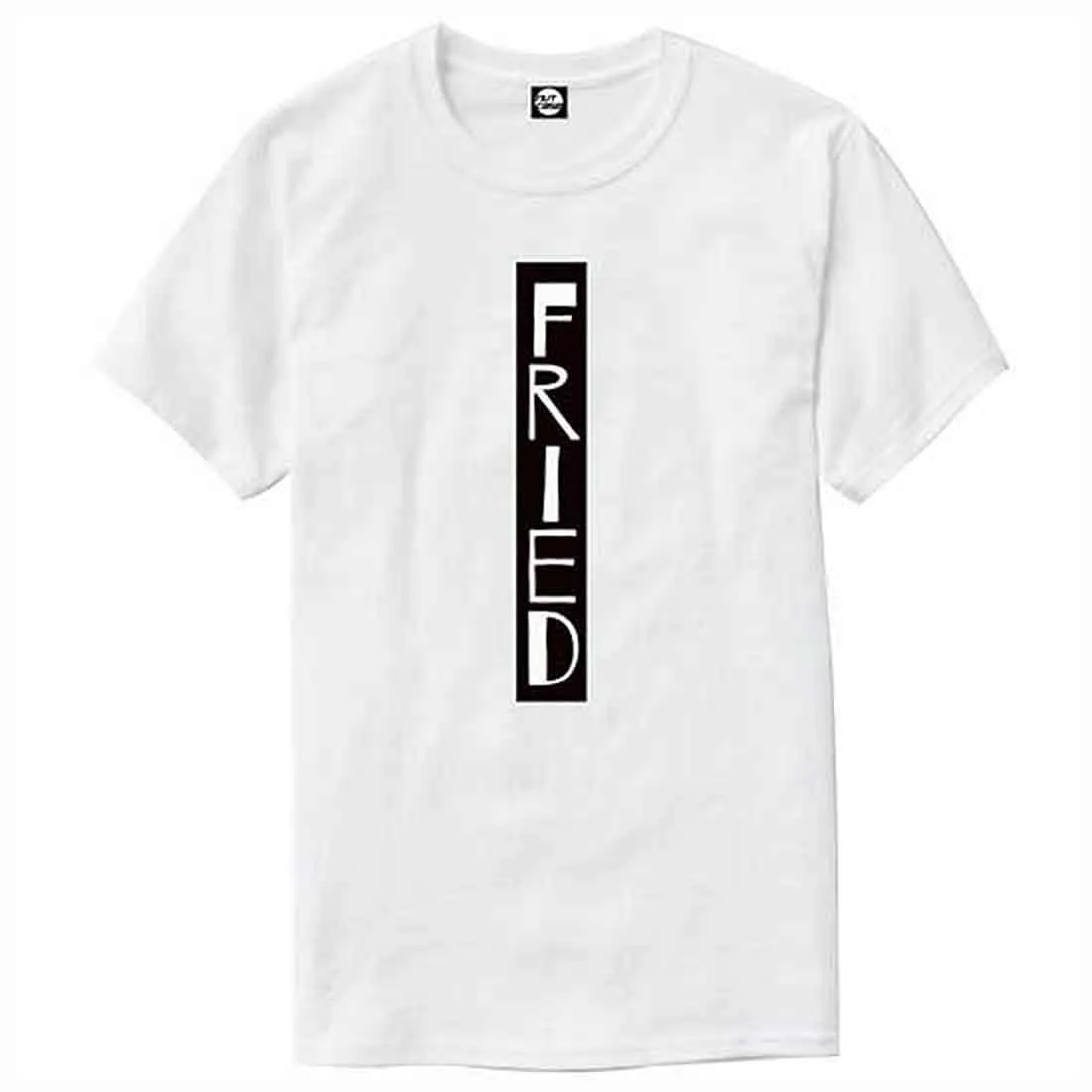 Nutcase Designer Round Neck Men's T-Shirt Wrinkle-Free Poly Cotton Tees - Fried Black