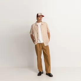 Rhythm Mens Tile Stripe S/S T-Shirt - Natural