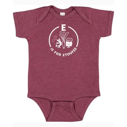 Southern Alphabet Series Onesies E is for Etoufee