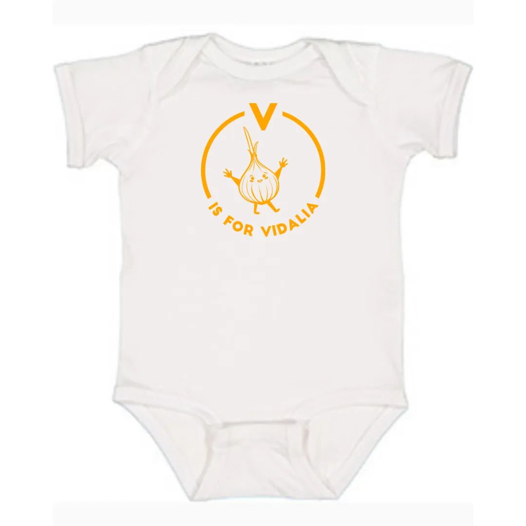 Southern Alphabet Series Onesies V if for Vidalia