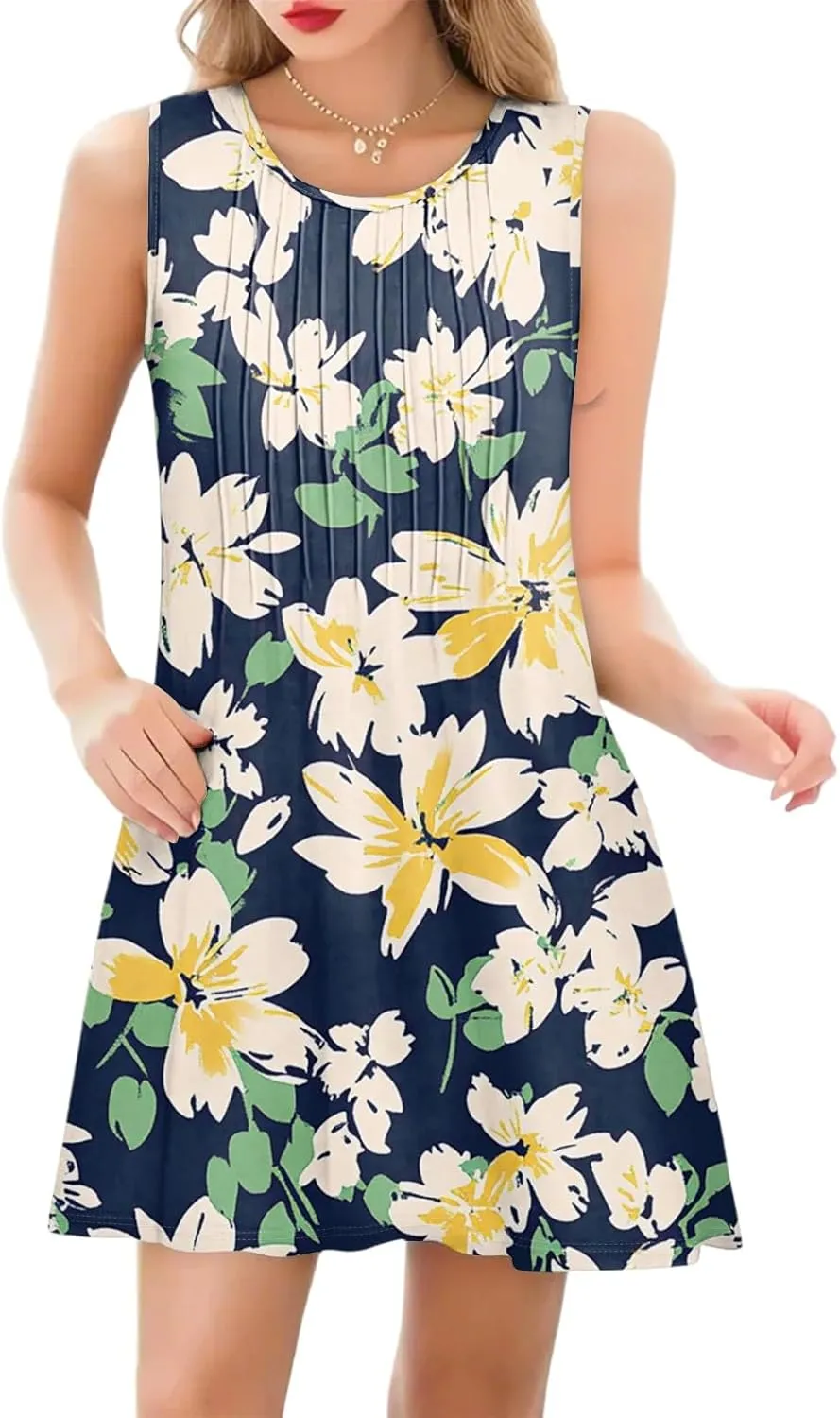 Summer Beach Vacation Clothes Spring Dresses for Women 2025 Sleeveless Floral Dress Boho Printed Mini Dress