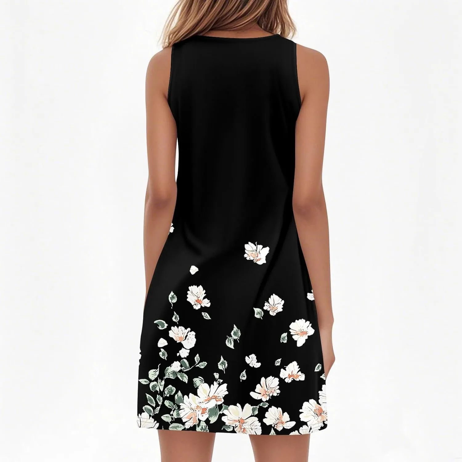 Summer Beach Vacation Clothes Spring Dresses for Women 2025 Sleeveless V Neck Loose Casual Sundresses