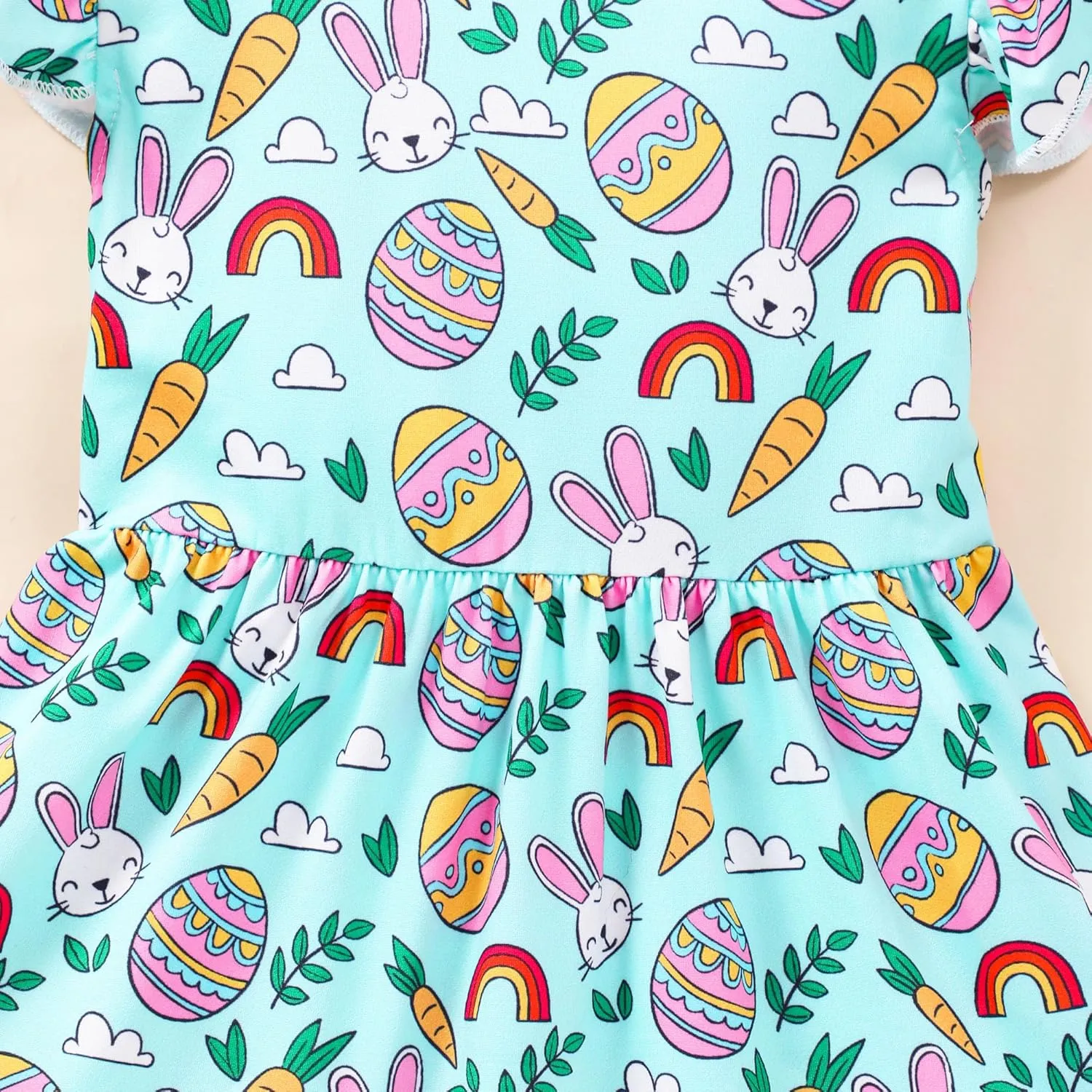 Toddler Little Girl Summer Dresses Kids Cute Casual Flutter Sleeve Tiered Smock Dress 2-7 Years