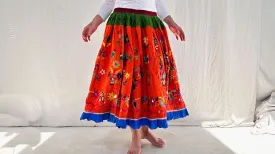 Vintage Banni Embroidered Drawstring Skirt. 0560