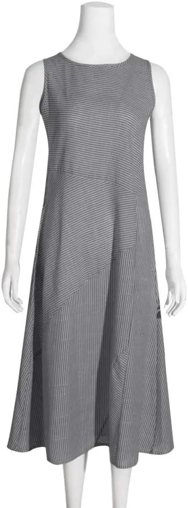 Women Linen Dress Summer Sleeveless Maxi Dress Swing Beach Dresses Boho Long Dresses Beachy with Pockects