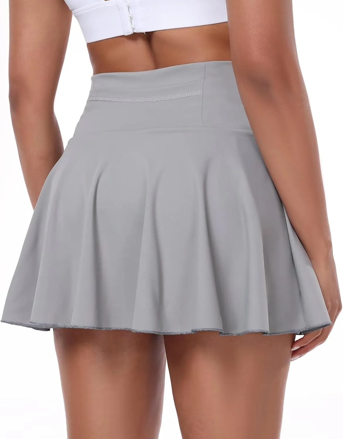 Womens Pleated Skirt High Waisted Mini Tennis Skirts for Women with Shorts Pockets Pickleball Skater Cheer Skorts
